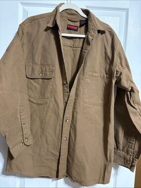 Wolverine Men’s Tan Canvas Shirt Jacket